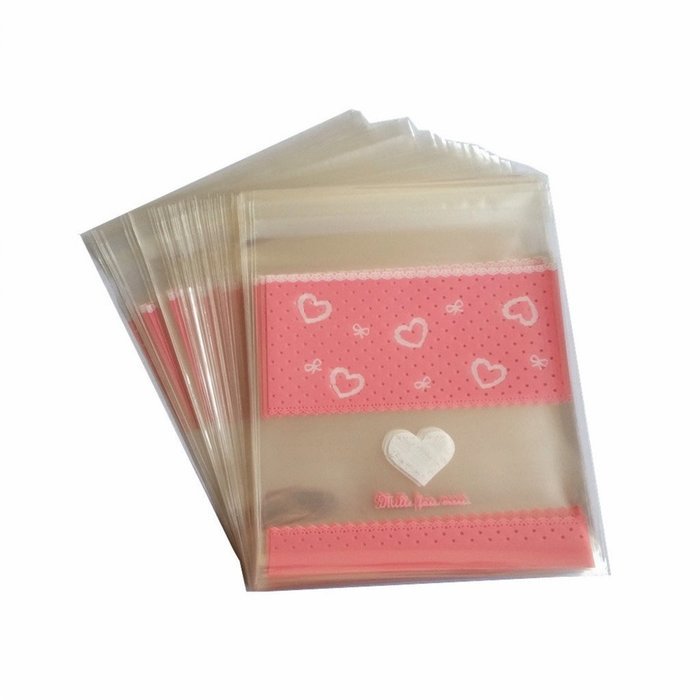 Yunko 300pcs Clear Little Daisies Cookie Candy Soap Packaging Self-adhesive Plastic Bags for Biscuits Package(... N14