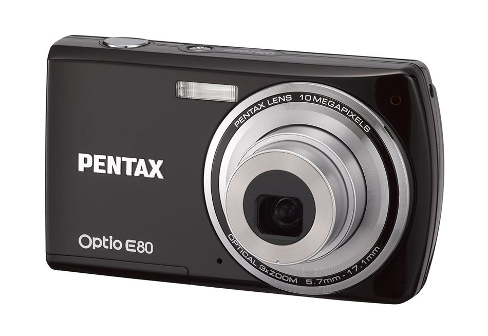 Pentax Optio E80 10MP Digital Camera with 3x Wide Angle Optical Zoom and 2.7-inch LCD (Black) N4