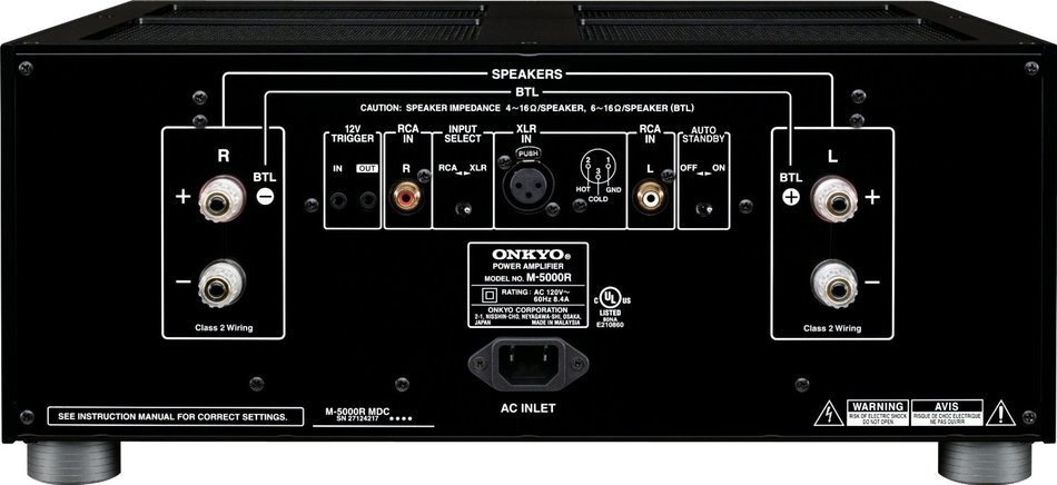 Onkyo M-5000R Reference Series Power Amplifier (Black) N2