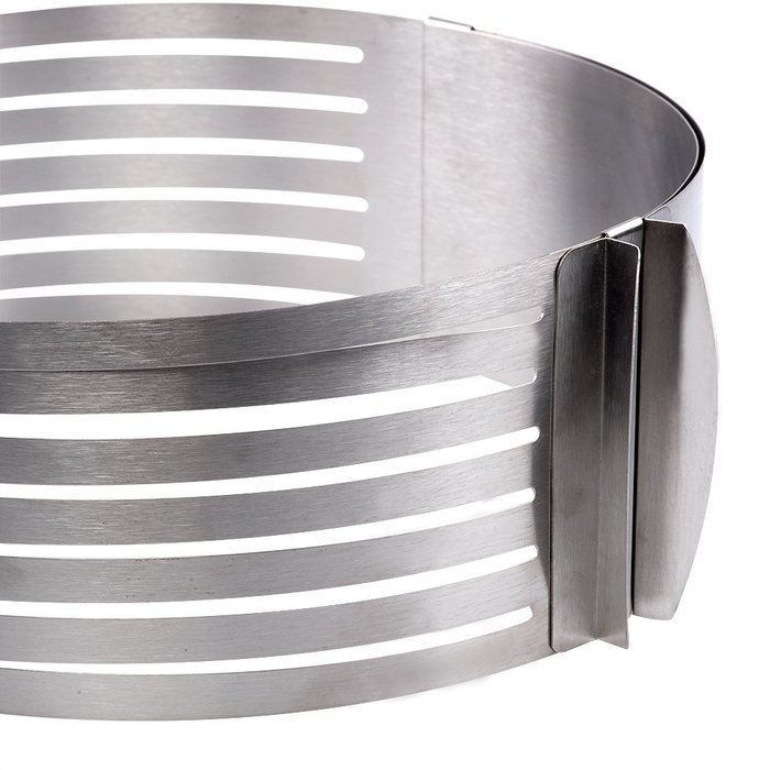 Yoofor Adjustable Layer Slicer Stainless Steel Cake Ring 9.5 - 12 inch N2