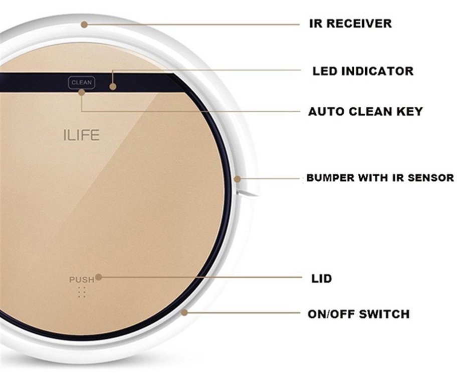ILIFE V5 Pro Intelligent Robotic Vacuum Cleaner - ROSE GOLD N6