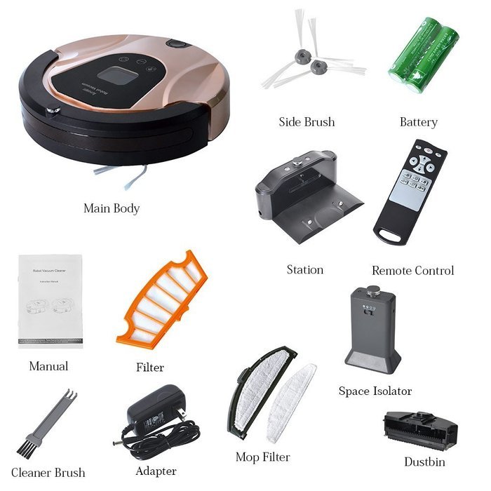 Robot Vacuum Cleaner Self-Docking with Drop-Sensing Gold N7