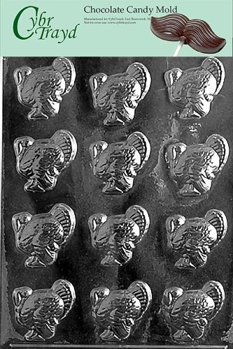 Cybrtrayd T003 Small Turkeys Life of the Party Chocolate Candy Mold with Exclusive Cybrtrayd Copyrighted Chocolate...