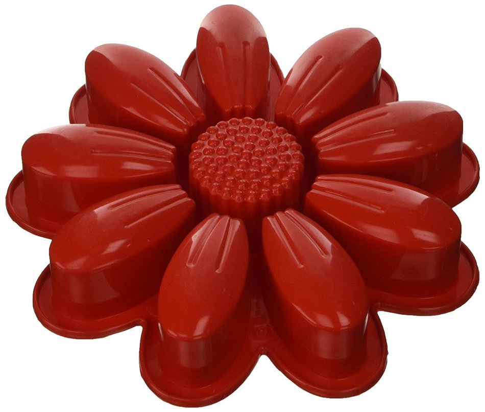 Pavoni FRT151 Platinum Silicone M'Ama Non M'Ama-Flower Cake Mould, Red