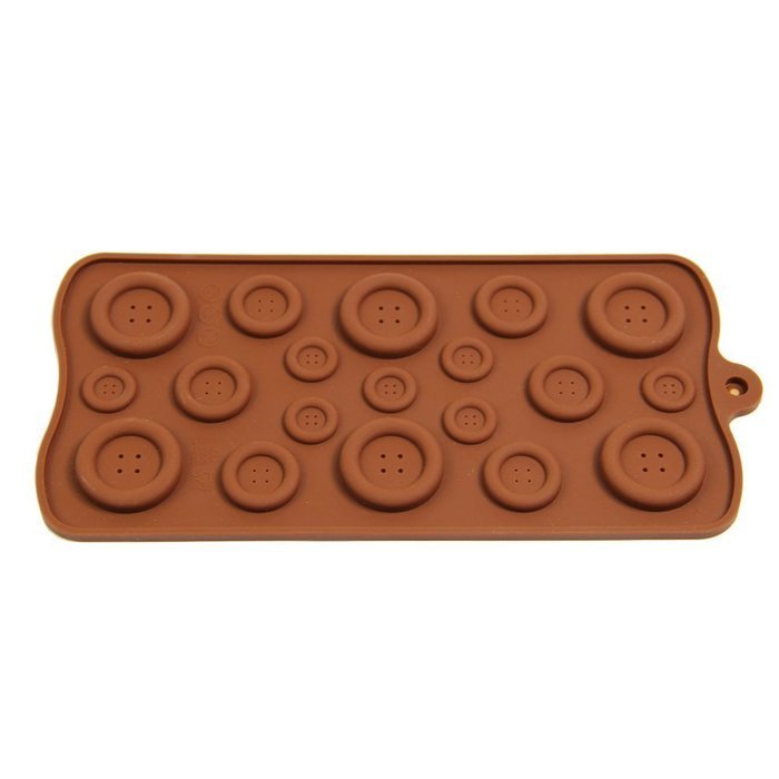 Allforhome Button Chocolate Candy Mold Cake Topper Silicone Bakeware Cake Baking Mould
