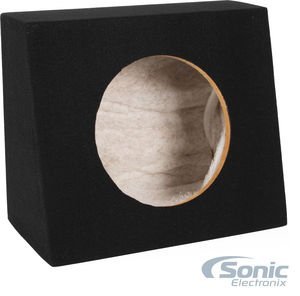 Belva 12-inch Car Subwoofer Box Angled Sealed 5/8-inch MDF Prelined Polyfil [1TRUCK12]