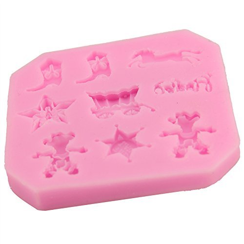 Let'S Diy Silicone Mold West Cowboy Mold Fondant Cake Decorating Baking Tools