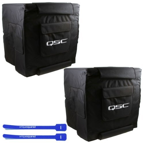 QSC KW181 Soft Nylon Subwoofer Cover PAIR w/ Cable Ties