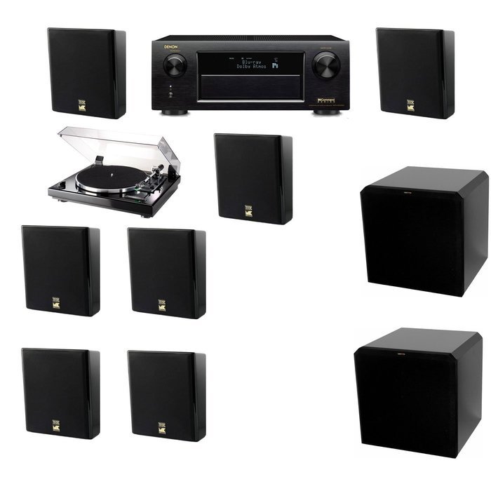 M&K Sound MP150II Wall Speaker 7.2 Thorens TD-240-2 HRS12 Denon AVR-X5200W