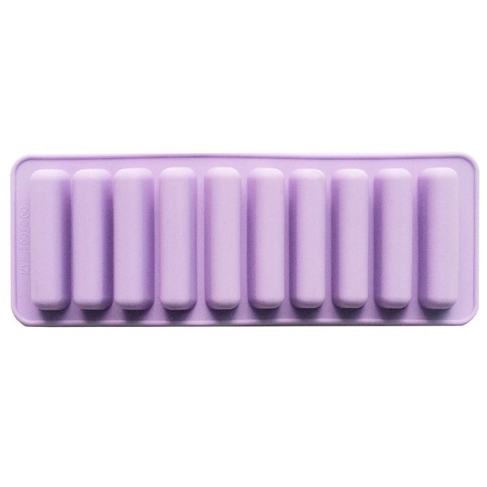Funshowcase Rectangular Oblong Chocolate Cracker Bar Stick Block Ice Cube Jelly Tray Cylinder Silicone Candy Mold