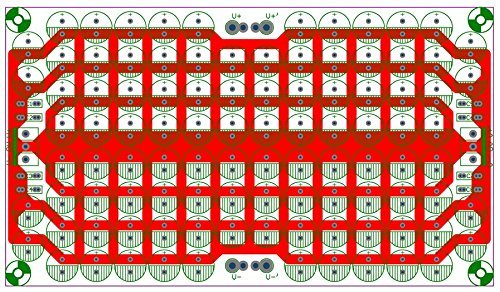 Electronics-Salon 1PCS Capacitor Filter Bare PCB, Support 100pcs D12.5mm Electrolytic Capacitors. N8