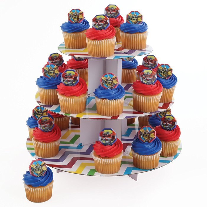 Bakery Crafts - 24 Cupcake Topper Rings, Transformers Officially Licensed N2