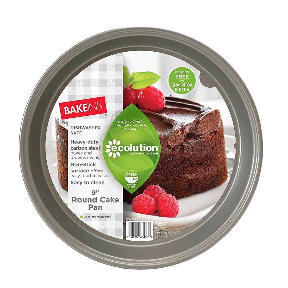 Ecolution Bakeins 3 Piece Springform Pan Set &ndash; PFOA, BPA, and PTFE Free Non-Stick Coating &ndash; Heavy Duty Carbon... N14