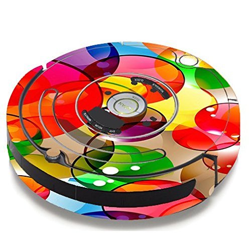 Skin Decal Vinyl Wrap For IRobot Roomba 650 655 Vacuum / Colorful Bubbles