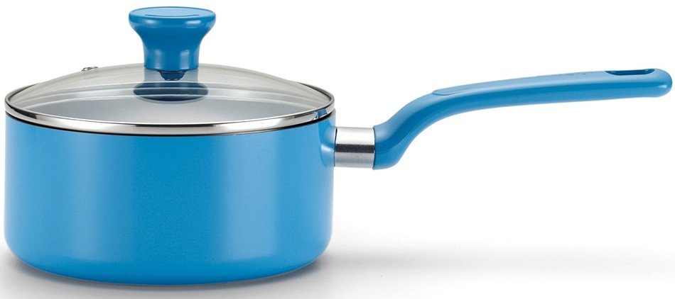 T-fal C97024 Excite Nonstick Covered Dishwasher Safe Oven Safe Sauce Pan, 3-Quart, Purple N2