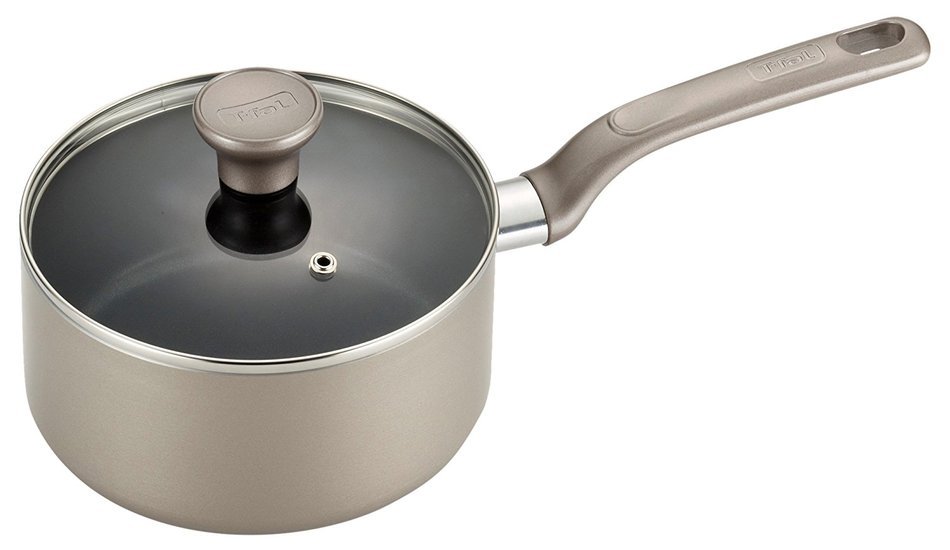 T-fal C97024 Excite Nonstick Covered Dishwasher Safe Oven Safe Sauce Pan, 3-Quart, Purple N3