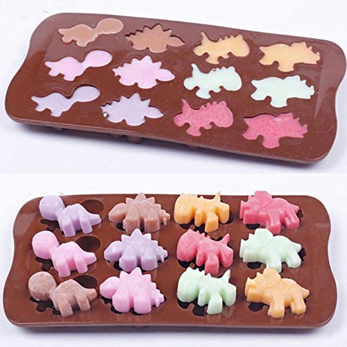 WOWAROSHI 1Pcs Different Dinosaur type silicone cake Chocolate Mold Jelly Mold Cake Moulds Bakeware N2