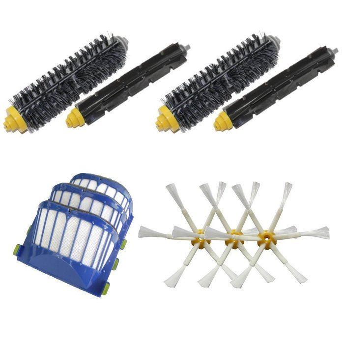 SHP-ZONE 3 Aero Vac Filters & 3 6-Armed Side Brushes & 2 Bristle Brushes & 2 Flexible Beater Brushes Pack Replenishment...