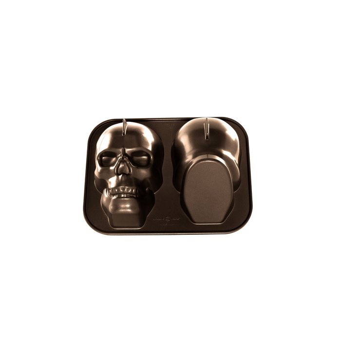 Nordic Ware Haunted Skull Cakelet Pan, Bronze N24