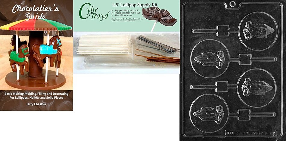 Cybrtrayd R056 Praying Hands Lolly Chocolate Candy Mold with Exclusive Cybrtrayd Copyrighted Chocolate Molding... N2