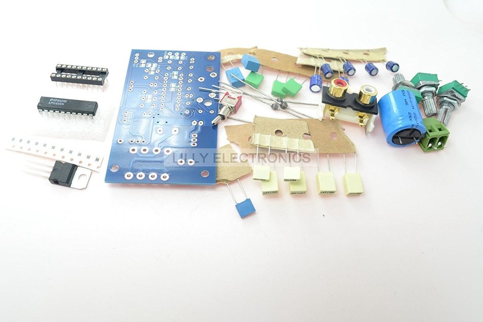 Lm1036 Dc Tone Board with Bass and Treble Adjustment Preamplifier DIY Kit