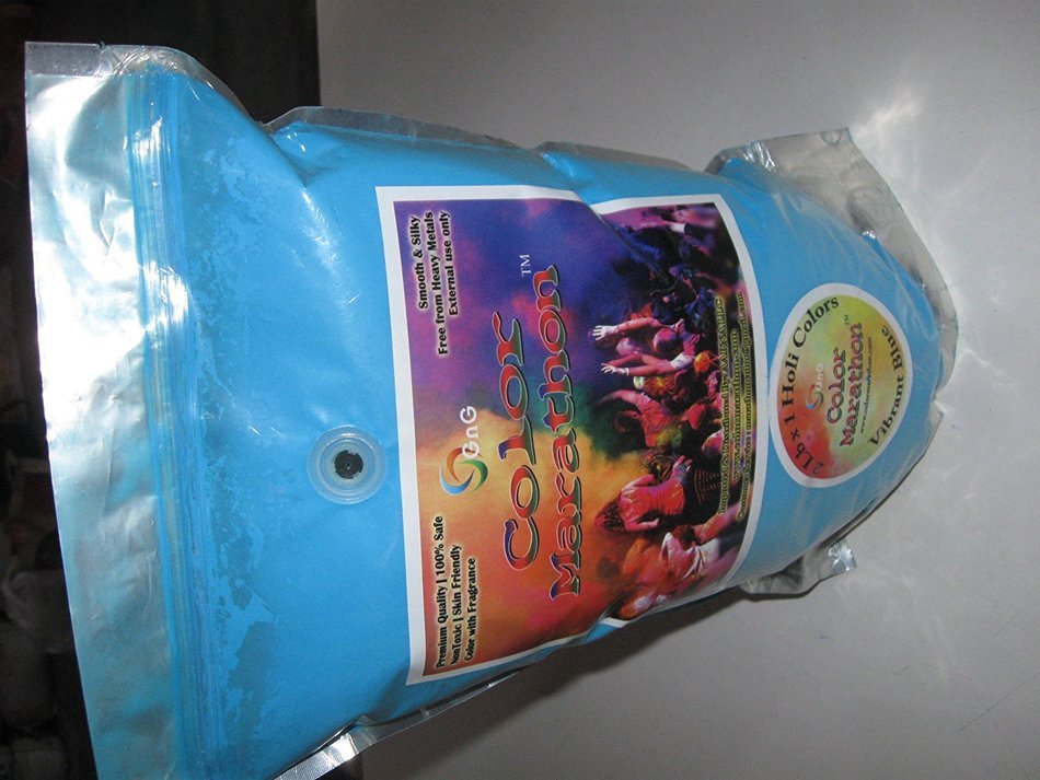 ColorMarathon&reg; Premium Quality Color Powder - 2 Lb Bags - Vibrant Blue Color N4