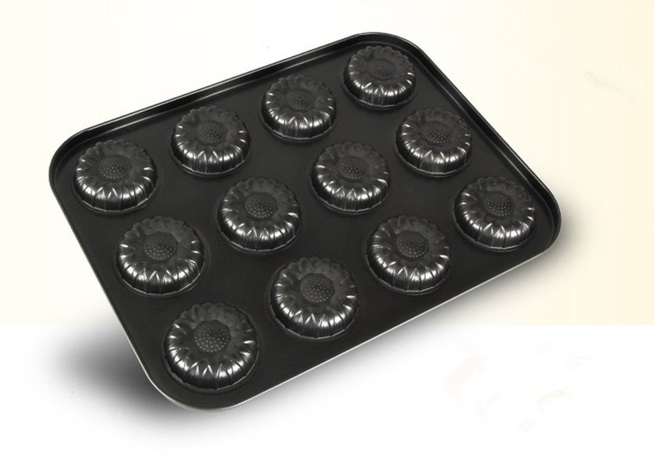 Fluted 12-Cavity Pan Non-Stick Bakeware,Mini N4