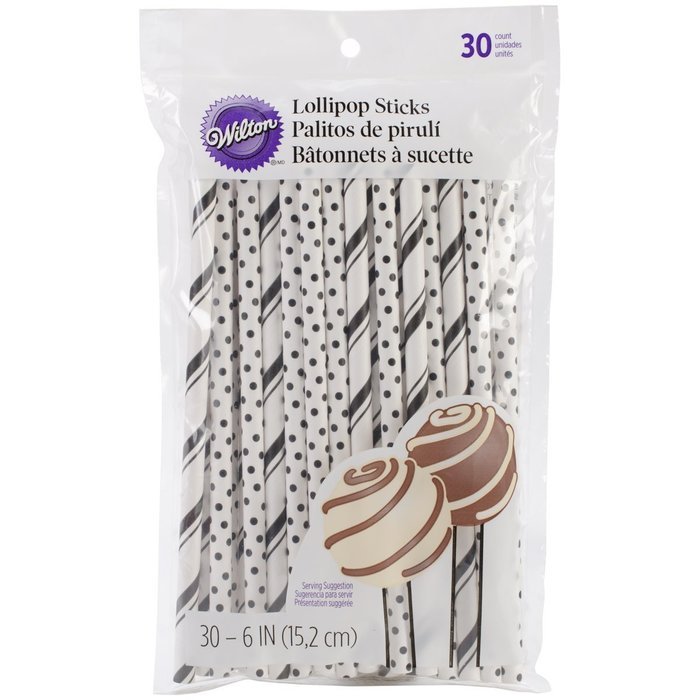 Wilton 1912-4002 Colored Lollipop Sticks, Red N2