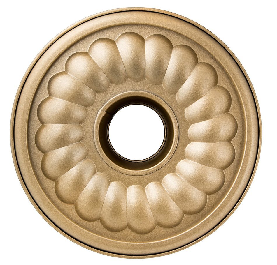 Zenker 7352 Springform "Mojave Gold" With Flat and Tubular Base, Gold/Mahagony, 10.24" N5