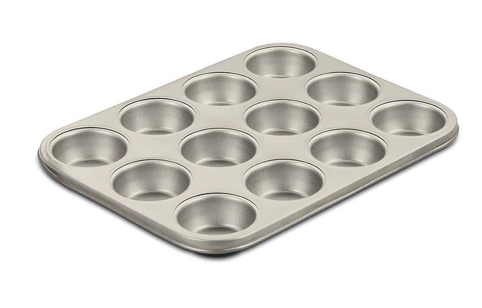 Cuisinart AMB-12MPCH Chef's Classic Nonstick Bakeware 12-Cup Muffin Pan, Champagne