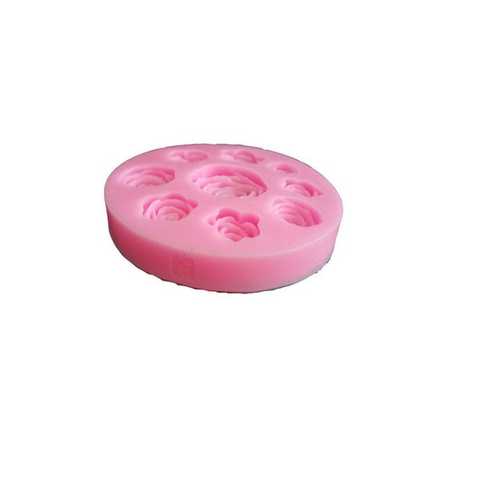 SHINA New Arrival Fondant Silicone Sugar Nine Red Roses Shaped Cake Craft Mold For Your Baby N3