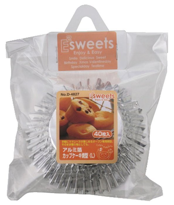 Parukinzoku EE Suites aluminum foil cupcake baked type L 40 pieces D-4827