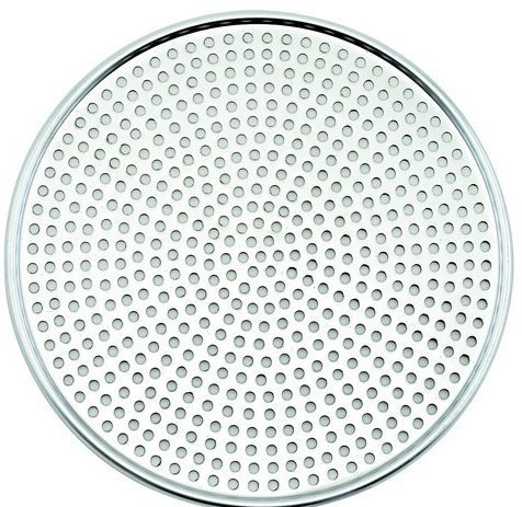 Winco AMS-12, Aluminum Mega Pizza Screen, 12-Inch Inner Diameter and 12.75-Inch Outer Diameter Pizza Crisper,...