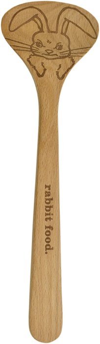 Talisman Designs 12-Inch Solid Beechwood Salad Spoon, Phrases Design N2