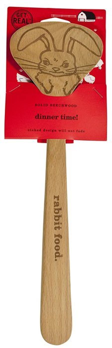 Talisman Designs 12-Inch Solid Beechwood Salad Spoon, Phrases Design N3