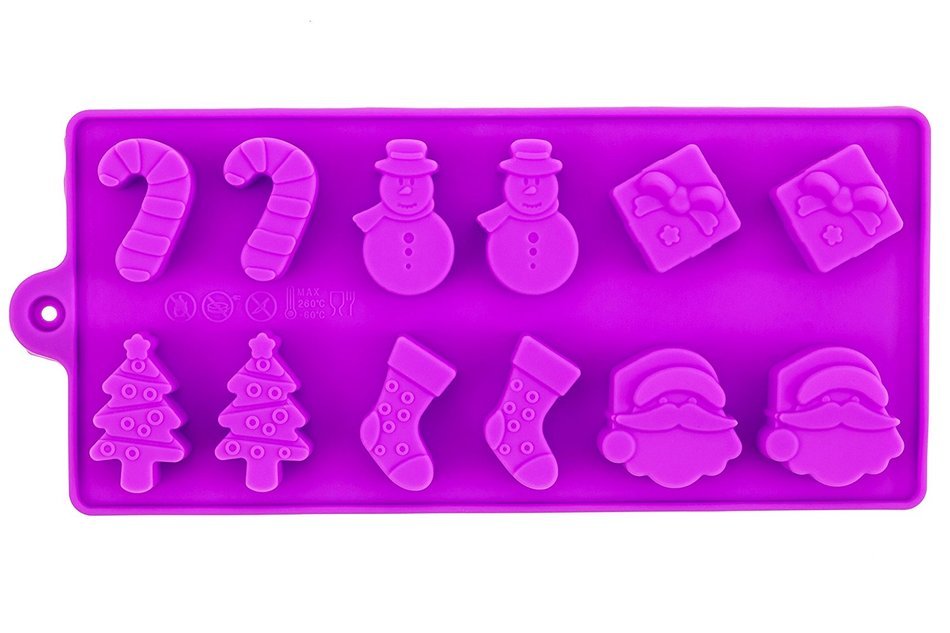 Christmas Candy Molds by Sylvia's Healthy, BPA-Free Non-Stick, 3-Pack of 2 Christmas and 1 Cute Shape Trays, Make... N4