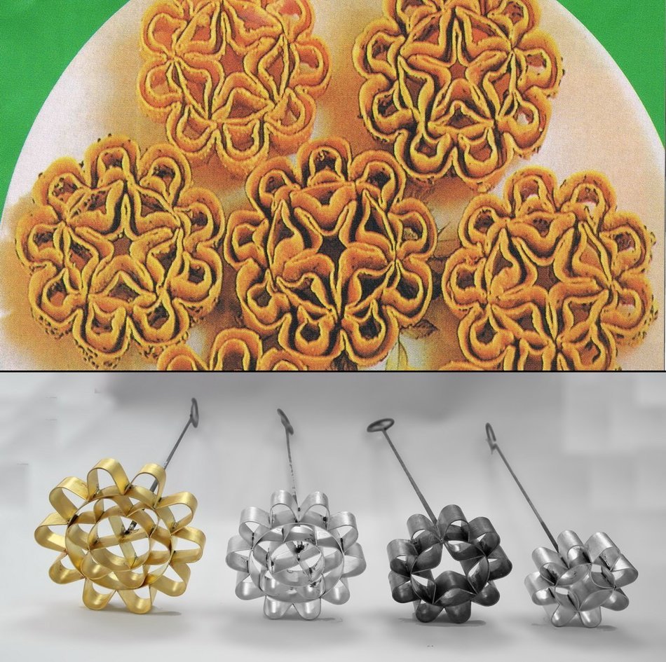 DOK JOK 4 In. Cookie Bouquet Sunflower Crispy Biscuit Biggest Diameter 4 Inch Mould Brass Blossom Lotus Flowers... N4
