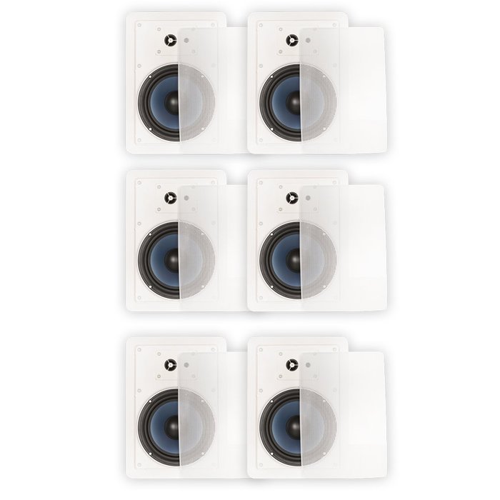 Blue Octave RW63 In Wall 6.5" Speakers 3 Way 1920 Watts New 3 Pair Pack RW63-3PR
