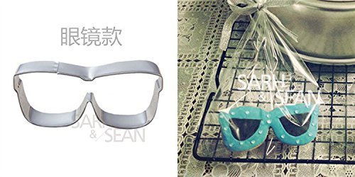 Anyana 5pcs/set Metal Stainless Steel Gentleman Fashions of Guitar Medal Tie Glasses and Key Biscuits Cutters... N4