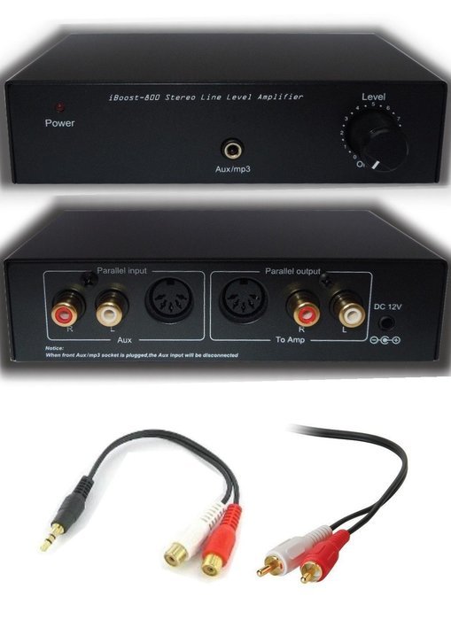 iBoost 800 Stereo Line Level Audio Amplifier Booster Amp for MP3, iPod, iPad, iPhone N2