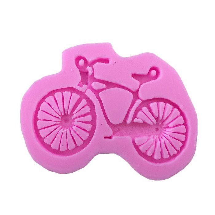 YIJIA Bicycle Shape 3D Silicone Fondant Cake Mold Chocolate Mould Bakeware Cake Decorating Tools pack of 2 N2