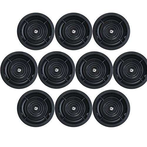 SpeakerCraft Profile CRS8 Three 8-Inch In-Ceiling Speaker- Contractor Pack- 10 Pack (Black)