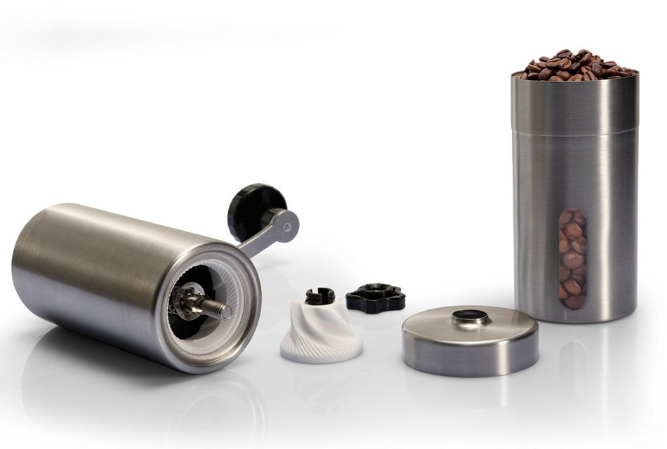 Hunan Style Manual Steel Coffee Grinder,Portable Slim Ceramic Burr Manual Stainless Steel Coffee Grinder N4