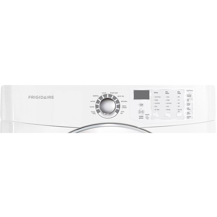 Frigidaire FFSE5115PW7.0 Cu. Ft. Classic White Stackable With Steam Cycle Electric Dryer