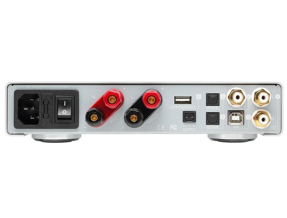 NuForce DDA120 Powerful Integrated Digital Amp with BTR1 Bluetooth Receiver Dongle Included (Silver) N4