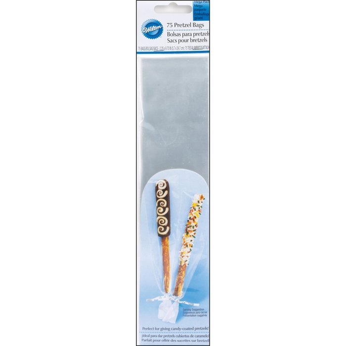 Pretzel Bags 9.75"X2.25" 75/Pkg-Clear