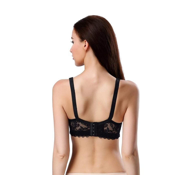 PHOTNO Women Push Up Deep V Ultrathin Underwire Padded Lace Brassiere Bra Big Size N9