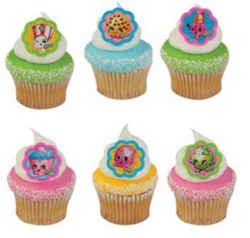 Shopkins Cupcake Rings Party of 24 Cupcake Decoration Kit N2
