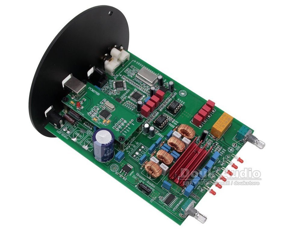 Nobsound Coaxial/Optical/USB DAC & Integrated Amplifier Digital HiFi Power Amp Black N7