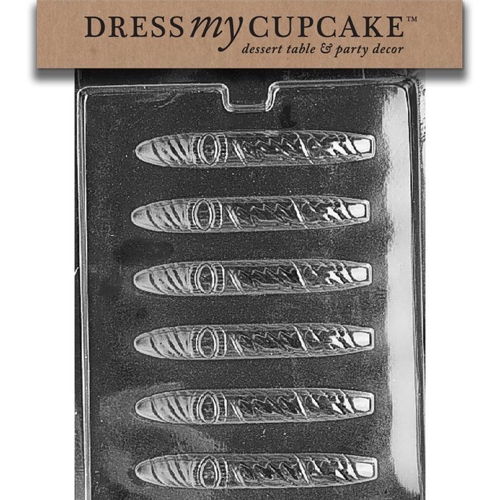 Dress My Cupcake Chocolate Candy Mold, Cigar with Band